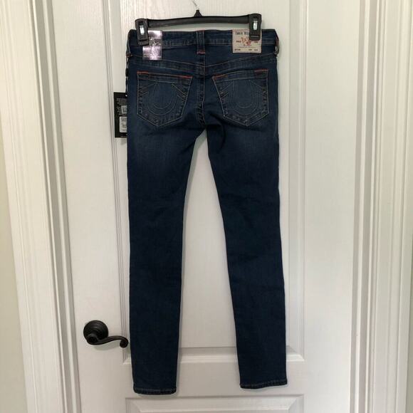 True Religion Women's Stella Mid-Rise Flap  SkinnyLeg Jeans Size 26 New With Tag - Picture 5 of 10